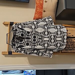 The Limited black and white top